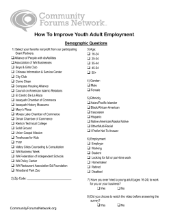 How To Improve Youth Adult Employment Demographic Questions q