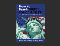      How to Teach TOEFL TOEIC IELTS and More 