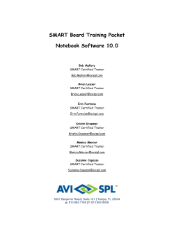 SMART Board Training Packet Notebook Software 10.0