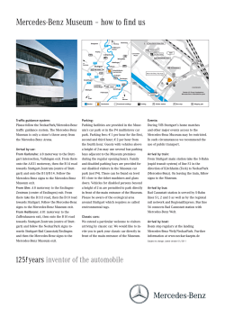 Mercedes-Benz Museum – how to find us