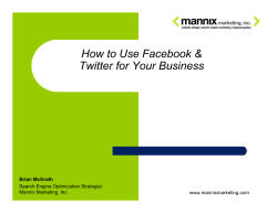 How to Use Facebook &amp; Twitter for Your Business Brian McGrath