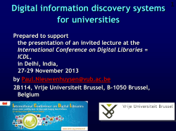 Digital information discovery systems for universities