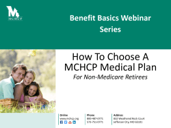 How To Choose A MCHCP Medical Plan Benefit Basics Webinar