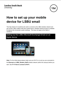 How to set up your mobile device for LSBU email 15d