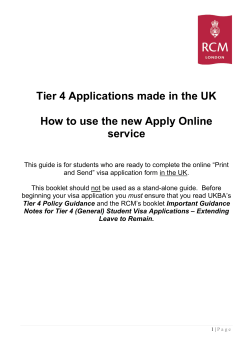 Tier 4 Applications made in the UK service
