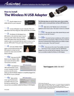 The Wireless N USB Adapter 1 How to install