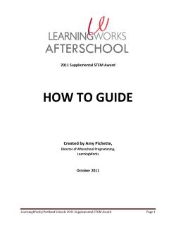 HOW TO GUIDE AFTERSCHOOL