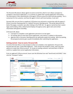 Personal URLs Overview