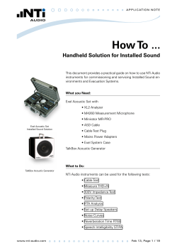 How To ... Handheld Solution for Installed Sound