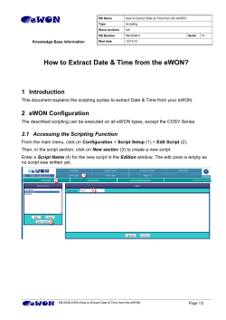 How to Extract Date &amp; Time from the eWON? 1 Introduction