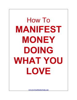 MANIFEST MONEY DOING WHAT YOU