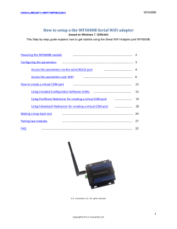 How to setup a the WF5000B Serial WiFi adapter