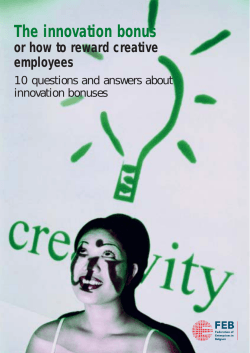 The innovation bonus or how to reward creative employees