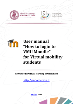 User manual “How to login to VMU Moodle”