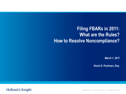 Filing FBARs in 2011: What are the Rules? How to Resolve Noncompliance?