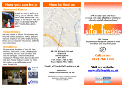 How to find us How you can help Sponsored Events
