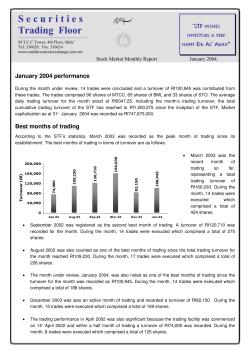 c January 2004 performance  Stock Market