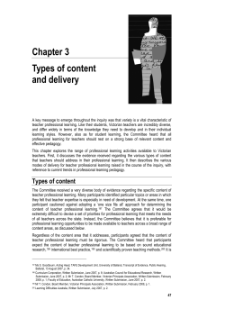 Chapter 3 Types of content and delivery