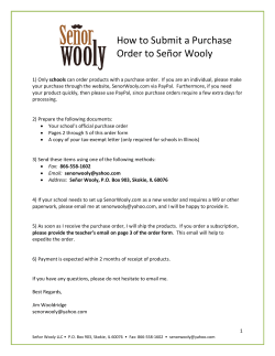 How to Submit a Purchase Order to Señor Wooly