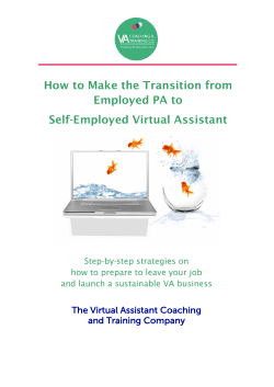 How to Make the Transition from Employed PA to Self-Employed Virtual Assistant