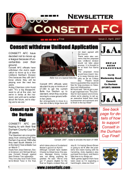 CONSETT  AFC  have decided not to move up