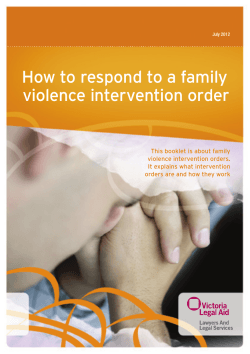How to respond to a family violence intervention order