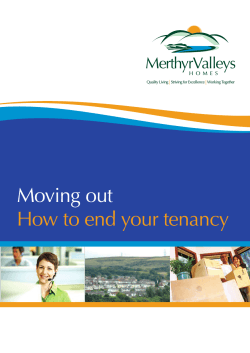 Moving out How to end your tenancy MerthyrValleys H O M E S