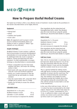 How to Prepare Useful Herbal Creams