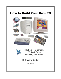 How to Build Your Own PC Hillsboro R-3 Schools 20 Hawk Drive