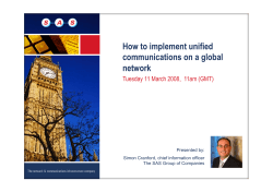 How to implement unified communications on a global network