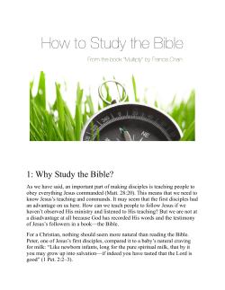 1: Why Study the Bible?
