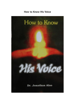 How to Know His Voice
