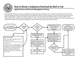 How to Route a Subpoena Received by Mail or Fax