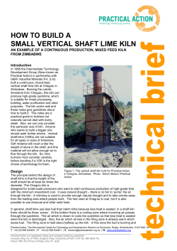 HOW TO BUILD A SMALL VERTICAL SHAFT LIME KILN