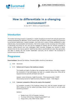 How to differentiate in a changing environment? Introduction