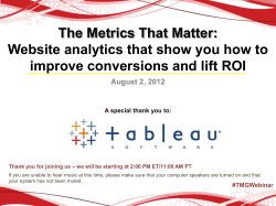 The Metrics That Matter: Website analytics that show you how to