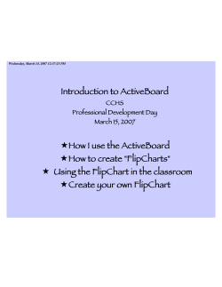 Introduction to ActiveBoard How I use the ActiveBoard  How to create &#34;FlipCharts&#34;