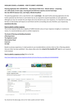 HIGHLAND COUNCIL e-PLANNING – HOW TO SUBMIT A RESPONSE