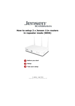 How to setup 2 x Jensen 11n routers  1
