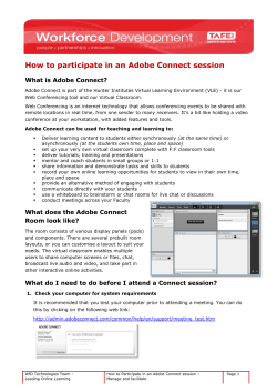 How to participate in an Adobe Connect session