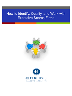 How to Identify, Qualify, and Work with Executive Search Firms
