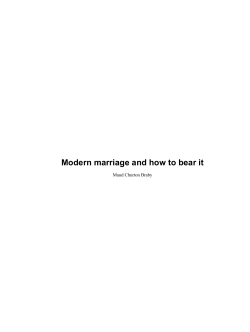 Modern marriage and how to bear it Maud Churton Braby