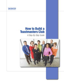 How to Build a Toastmasters Club A Step-By-Step Guide TOASTMASTERS
