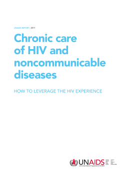 Chronic care of HIV and noncommunicable diseases