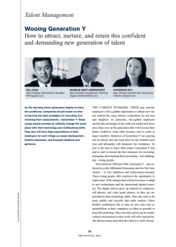 Talent Management How to attract, nurture, and retain this confident
