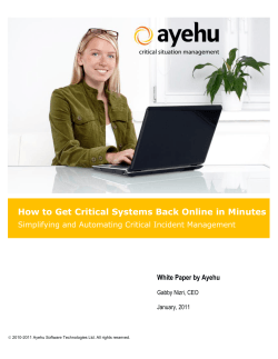 How to Get Critical Systems Back Online in Minutes