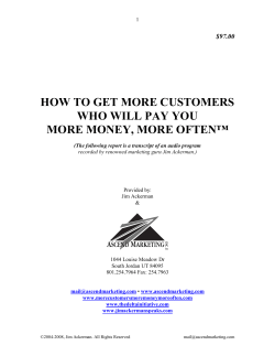 HOW TO GET MORE CUSTOMERS WHO WILL PAY YOU