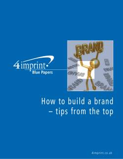 How to build a brand – tips from the top 4imprint.co.uk