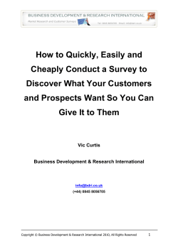 How to Quickly, Easily and Cheaply Conduct a Survey to