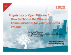 Proprietary or Open Wireless? How to Choose the Wireless Product